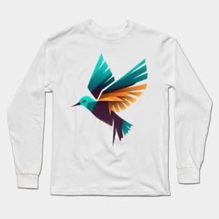 Paradise Bird - Geometric bird design for the environment Long Sleeve T-Shirt